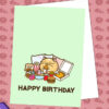 Fuzzballs ansichtkaart - Happy birthday (Lazy cat) | Fuzzballs