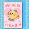 Fuzzballs ansichtkaart - Will you be my player 2? | Fuzzballs