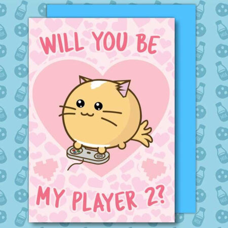 Fuzzballs ansichtkaart - Will you be my player 2? | Fuzzballs