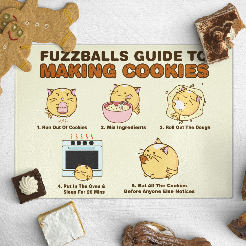 Fuzzballs snijplank - Fuzzballs guide to making cookies | Fuzzballs