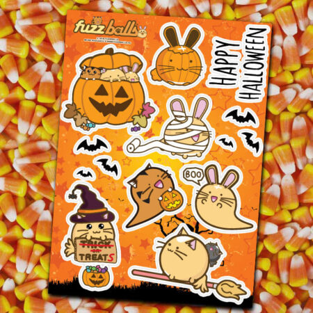 Fuzzballs stickervel - Halloween | Fuzzballs
