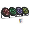 Fuzzix Comet M16 LED par set - 4 LED parren met 18 RGB LED's - | Fuzzix