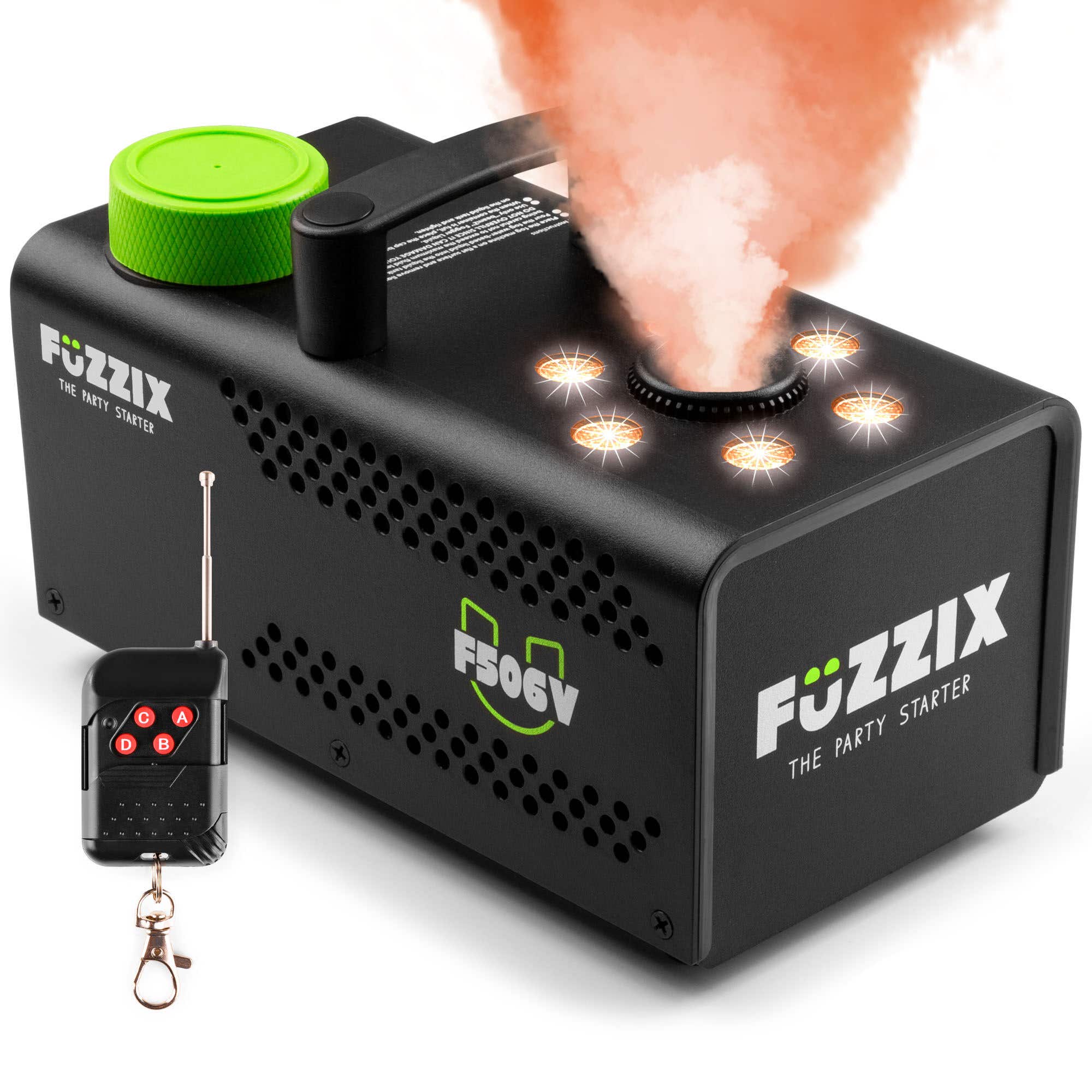 Fuzzix F506V Party Rookmachine 500 Watt met 6 RGB LEDs en draadloze | Fuzzix