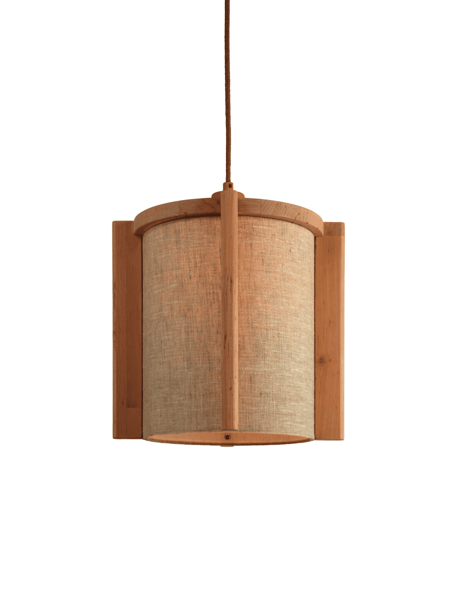 GOOD&MOJO Hanglamp Corsica Beukenhout en stof - Naturel | GOOD&MOJO