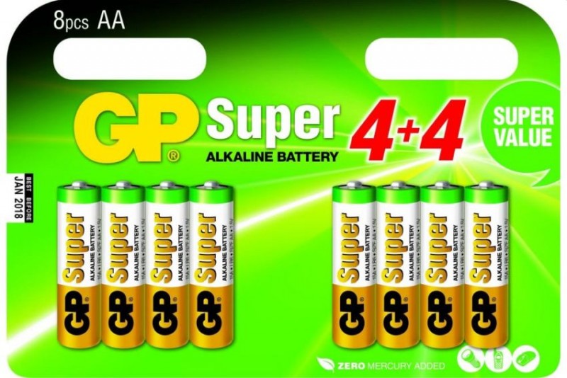 GP Batterijen A4 4+4 alkaline | GP