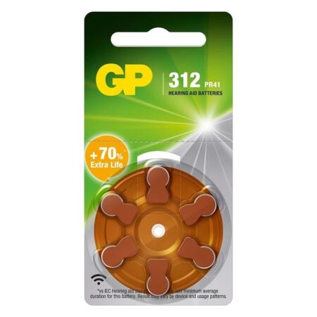 GP Hoorapparaatbatterij ZA312 bruin | GP