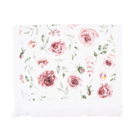 Gastendoekje Roze wit rozen | Clayre&Eef