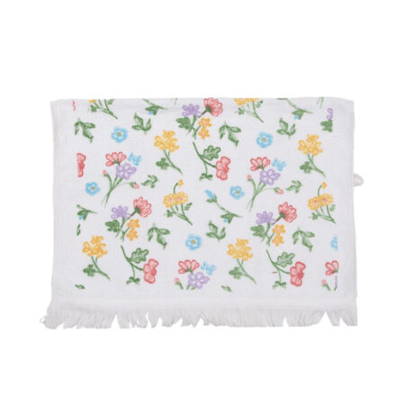 Gastendoekje Wit geel Bloemen | Clayre&Eef