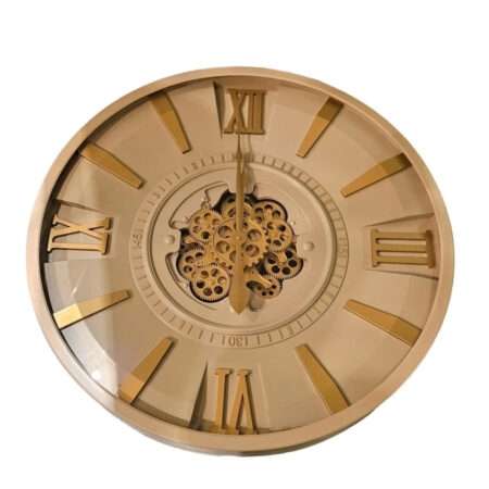 Gear klok White gold Roman 80 cm |