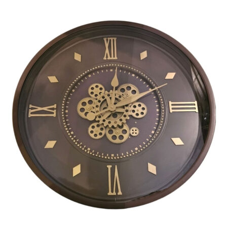 Gear klok black gold Roman 70 cm |