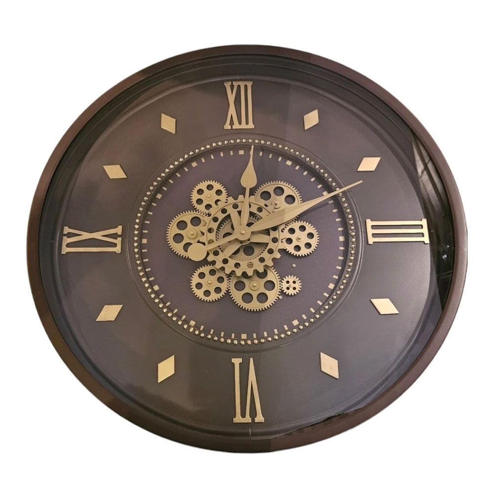 Gear klok black gold Roman 70 cm |
