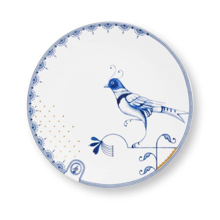 Gebaksbord Pip the Blue Bird White 18 cm | PiP Studio