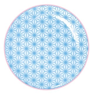 Gebaksbord Star Wave - Tokyo Design Studio - Lichtblauw/Roze - 16x2cm | Tokyo Design Studio