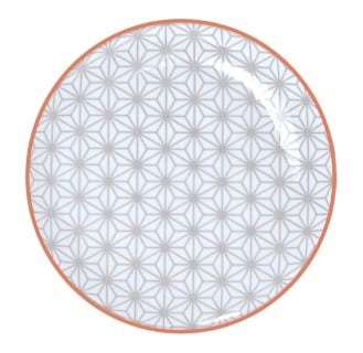 Gebaksbord - Tokyo Design Studio - Star Wave - Grijs/Rood - 16x2cm | Tokyo Design Studio