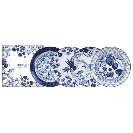 Gebaksbordenset Flora Japonica - Tokyo Design Studio - 4-delig - 16 x 2 cm | Tokyo Design Studio