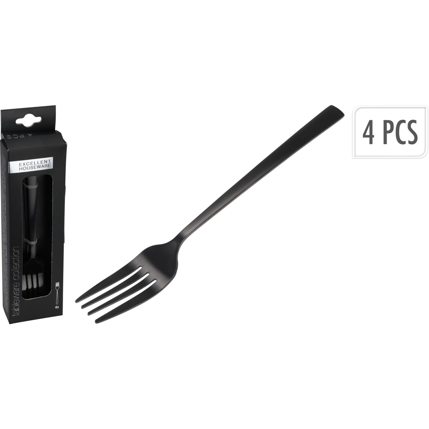 Gebaksvork RVS set a 4 stuks | Excellent Houseware
