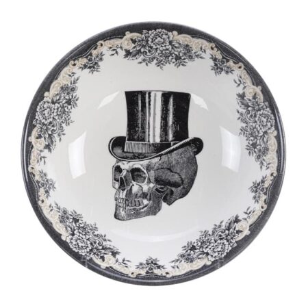 Gedecoreerde keramieken kom - Skull Design - Royal Stafford - 700ml - 19 x 5cm | Homelab