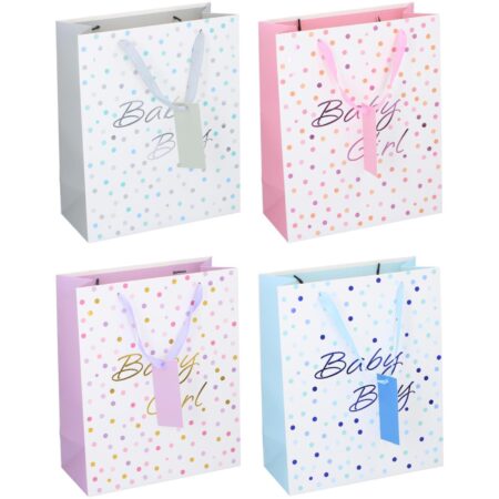 Geschenktas baby 32x26x12cm | Merkloos