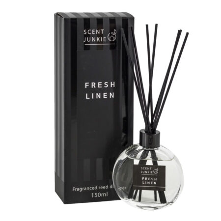 Geurdiffuser met stokjes 150ml fresh linen | Homebound