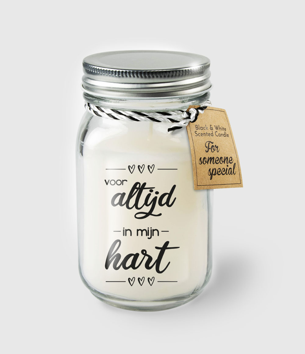 Geurkaars in glas - Altijd in mijn hart | Paperdreams