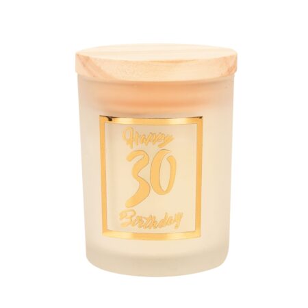 Geurkaars klein goud/wit - 30 jaar | Paperdreams