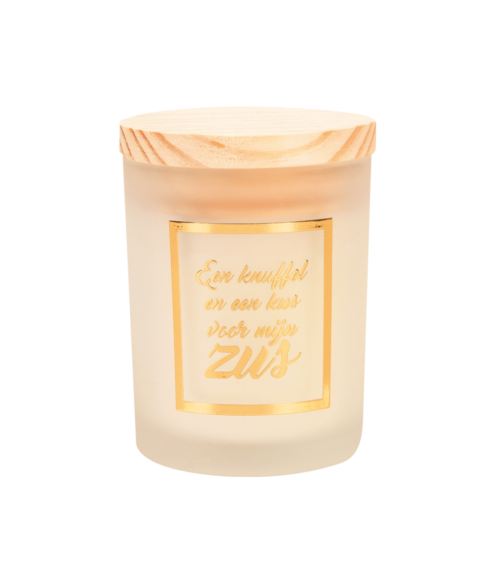 Geurkaars klein goud/wit - Zus | Paperdreams