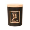 Geurkaars klein roze/zwart - 30 jaar | Paperdreams