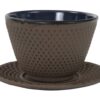Gietijzeren Theekop met Onderzetter - Bruin - 120ml - 7x5.5cm | Tokyo Design Studio