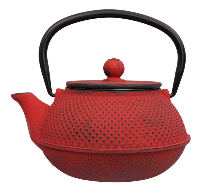 Gietijzeren Theepot Rood - 800ml 17.5 x 15 x 10cm | Tokyo Design Studio