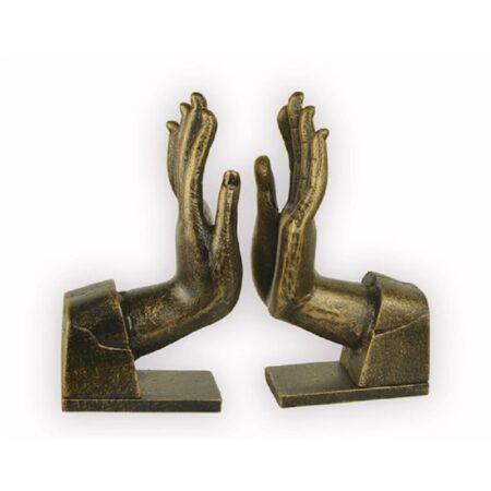 Gietijzeren boekensteun handen | DecoImport