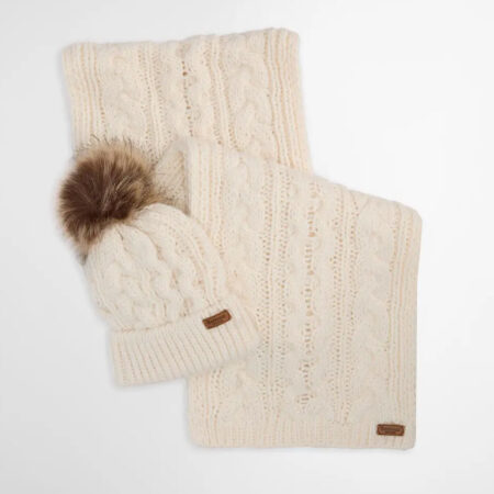 Gift Set Penshaw Sjaal & Muts Cloud | Barbour