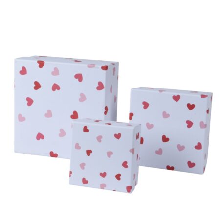Giftbox Papier Set Van 3 Wit Rood |