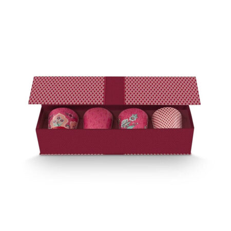 Giftset Mugs without ear Flower Festival dark pink | PiP Studio