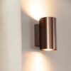 Giove bronzo by LUSENZ - Up and down licht met karakter - Cilindervormige wandlamp met een geborstelde bronzen coating | LUSENZ