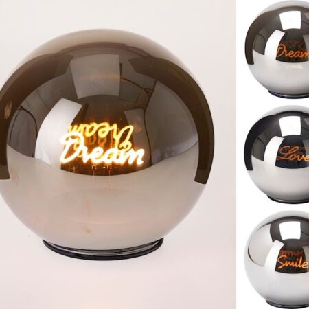 Glas Bal Met Led Tekst 15cm |