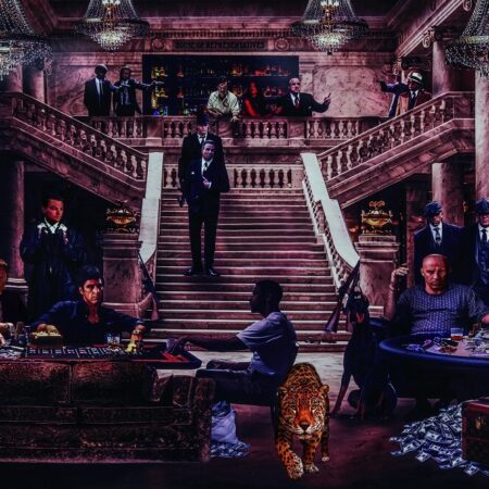 Glasschilderij Gangsters in casino Foto op Plexiglas | Gave Specials
