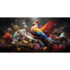 Glasschilderij Papegaai met vogels 160x80 |