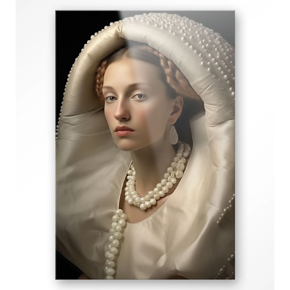 Glasschilderij Queen of Pearls 80x120cm | Urban Cotton