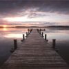 Glasschilderij Steiger bij zonsondergang | Gave Specials