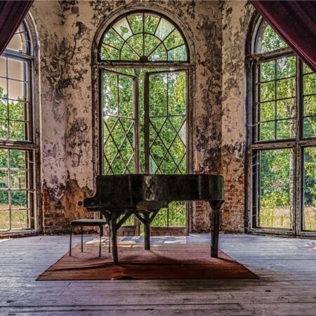 Glasschilderij de piano vleugel | Gave Specials