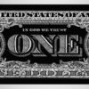 Glasschilderij one Dollar zwart wit | Gave Specials