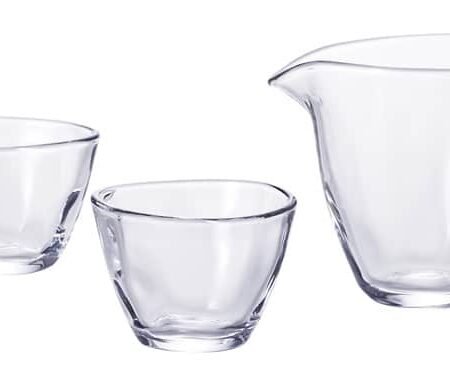 Glazen Sakeset - Transparant - Set van 3 - 220ml & 90ml | Tokyo Design Studio