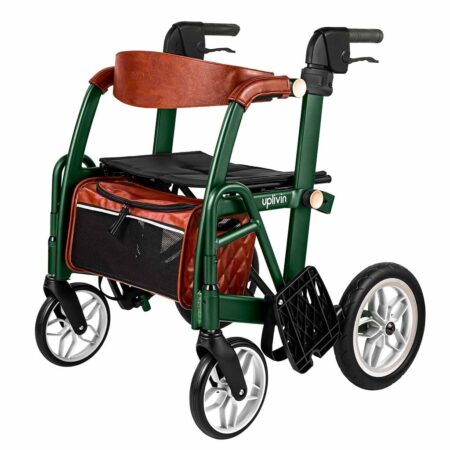 Glide 2-in-1 Rollator & Rolstoel - Lichtgewicht 2-in-1 Transportstoel - Opvouwbaar & Comfortabel | Kies uw kleur : Groen | Uplivin | Uplivin