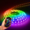 Glow60 RGB LED Strip 2 meter - IP65 waterdicht - Dimbaar - Buiten & Binnen - 60 LEDs/m - 14 Watt 616lm - SMD 5050 - IP65 waterdicht - Inkortbaar per meter | HOFTRONIC