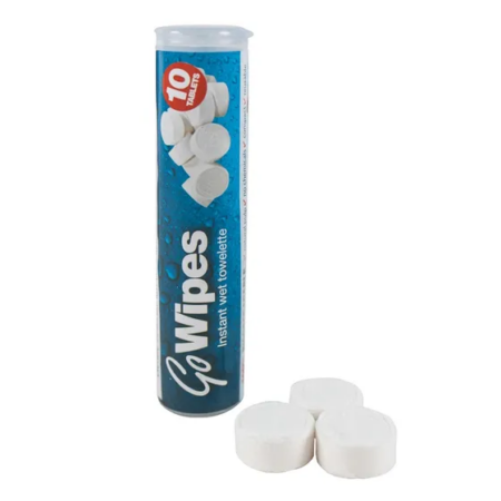 Go Wipes Instant Doekjes Voor Buiten - 10 Tabletten - Biologisch Afbreekbaar |