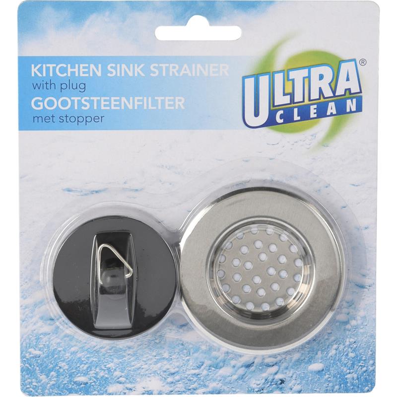 Gootsteenzeef met stopper op kaart | Excellent Houseware