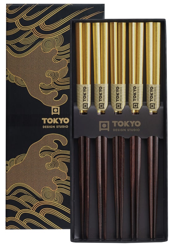 Gouden Eetstokjes - Tokyo Design Studio - 5 paar | Tokyo Design Studio