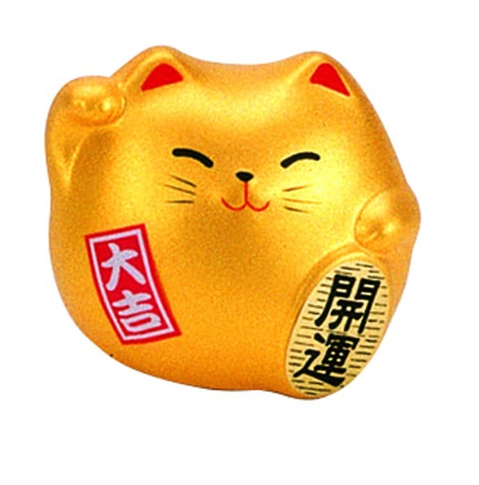 Gouden Lucky Cats Figuur - 5.5cm | Tokyo Design Studio