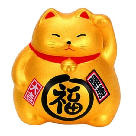 Gouden Lucky Cats Figuur - Gelukssymbool - 9cm | Tokyo Design Studio