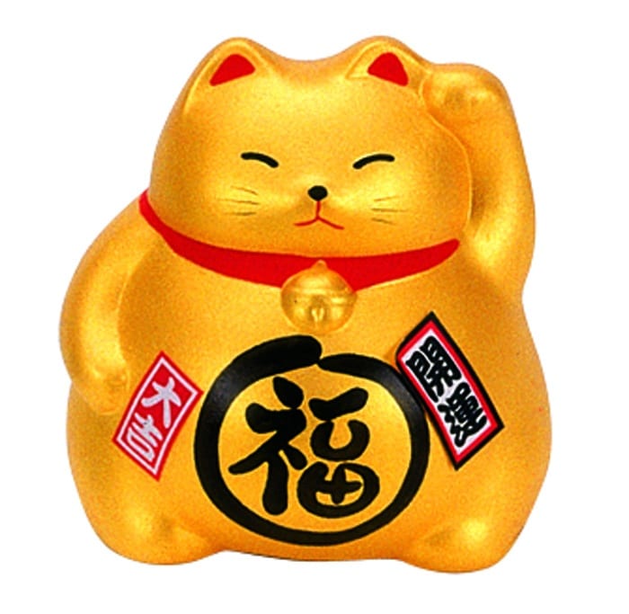Gouden Lucky Cats Figuur - Gelukssymbool - 9cm | Tokyo Design Studio